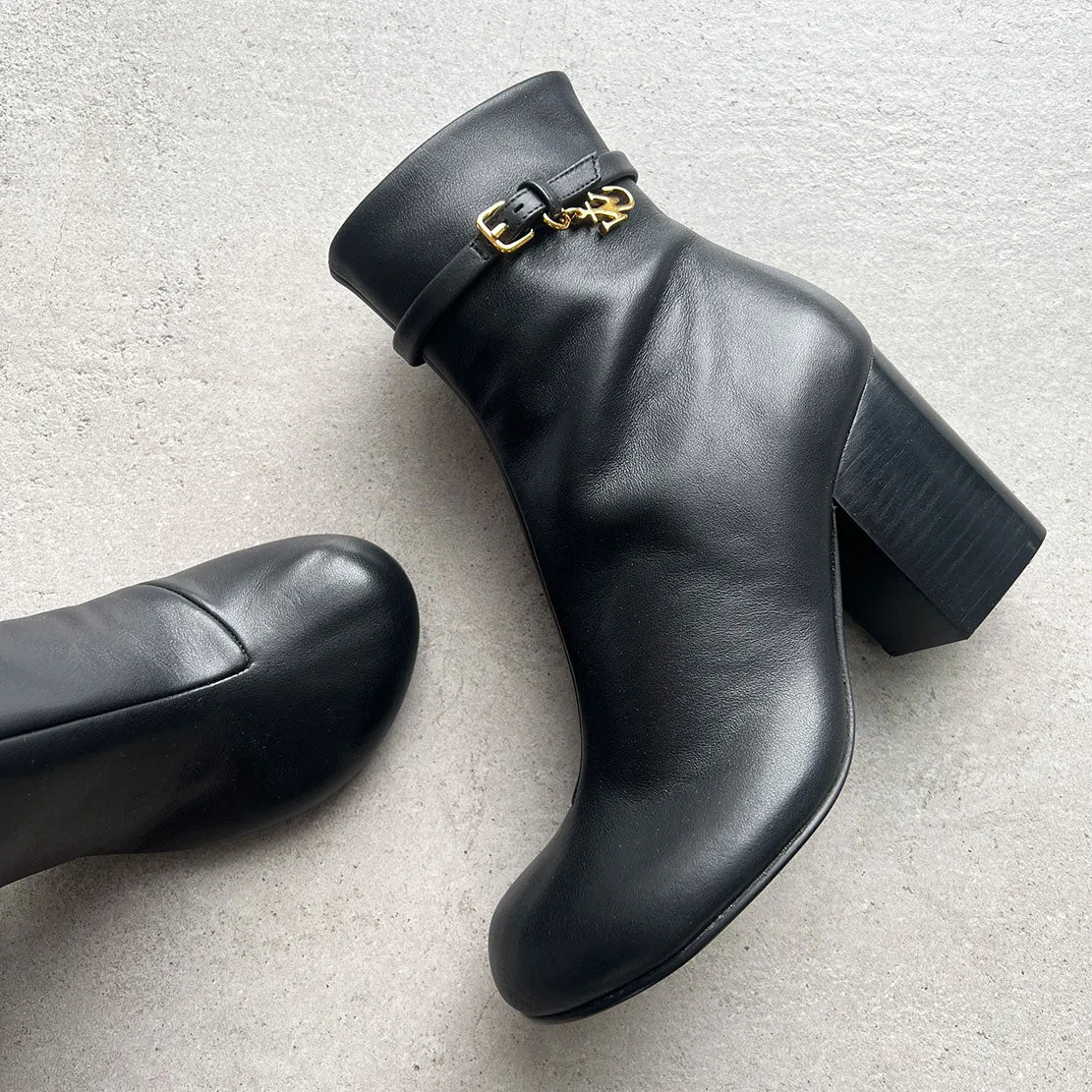 Anchor Ankle Boots, Black