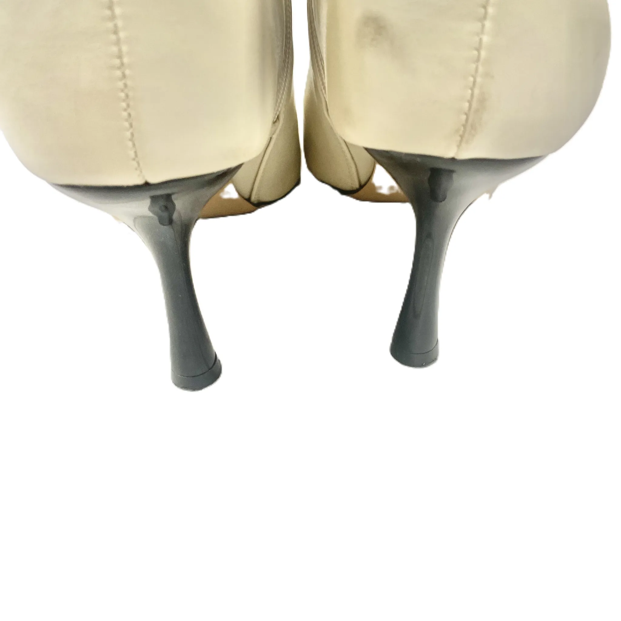 Boots Ankle Heels By Mix No 6 In Ivory, Size: 9