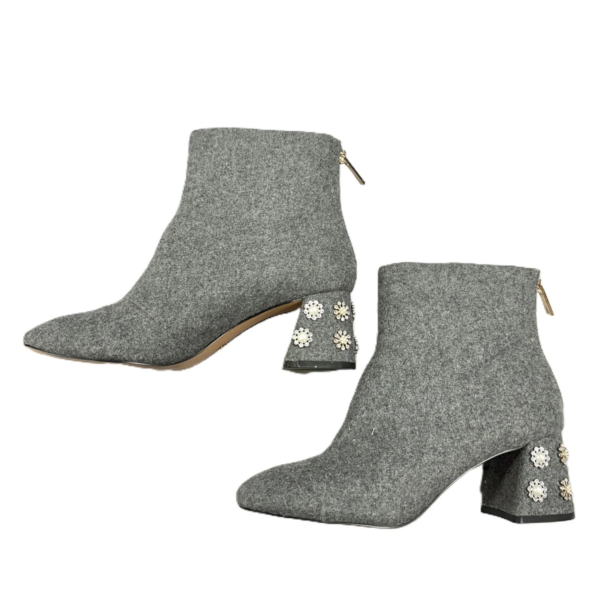 Boots Ankle Heels By Nanette By Nanette Lepore In Grey, Size: 8