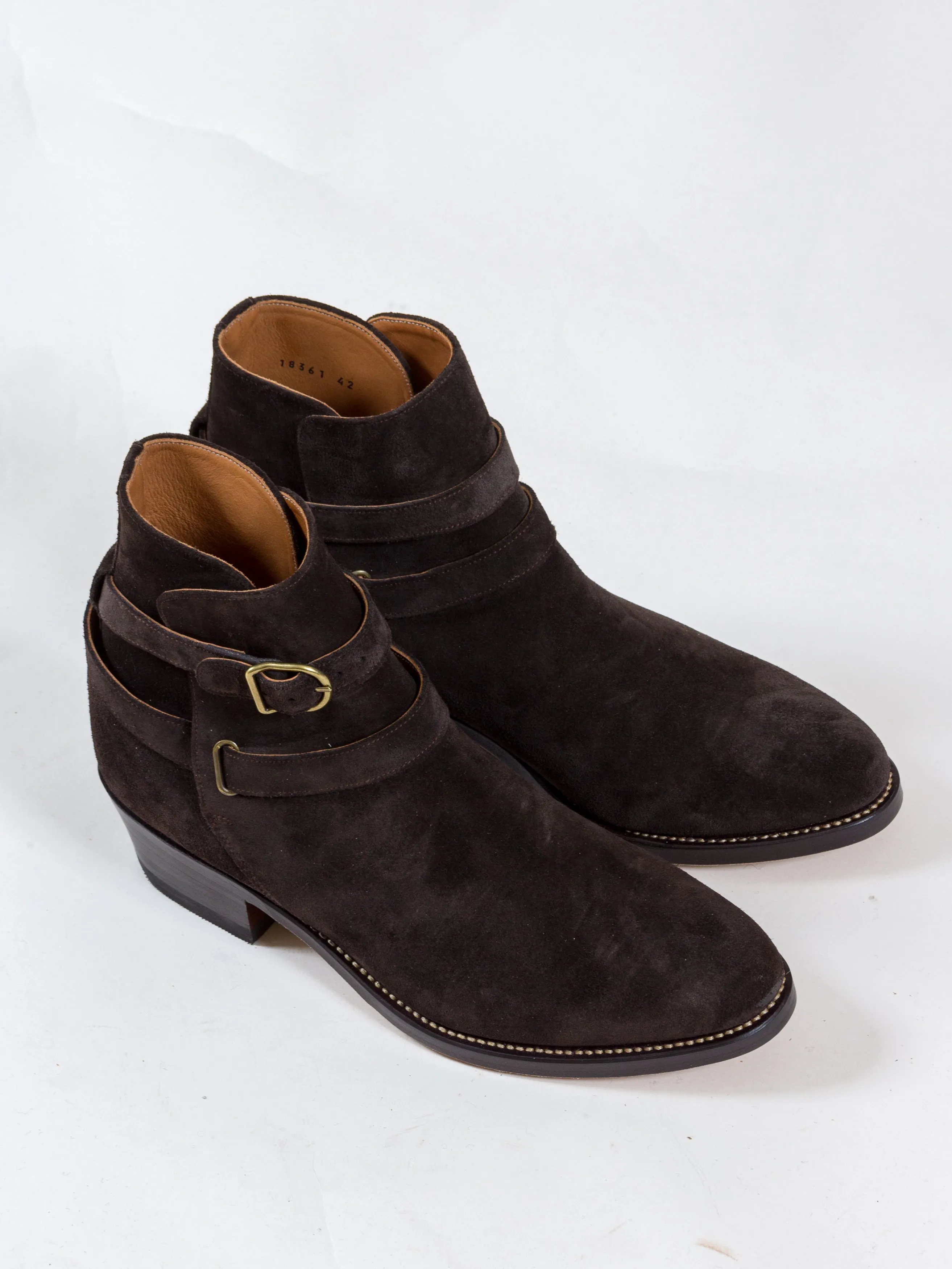 Bright Shoemakers, Jodhpur Boot, Bitter Chocolate Suede