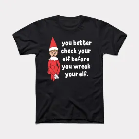 Check Your Elf Adult Unisex Tee