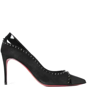 Christian Louboutin Black Duvette 85 Heels