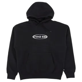 Fleece Pullover Skate Hooded Sweatshirt (Black) (S )