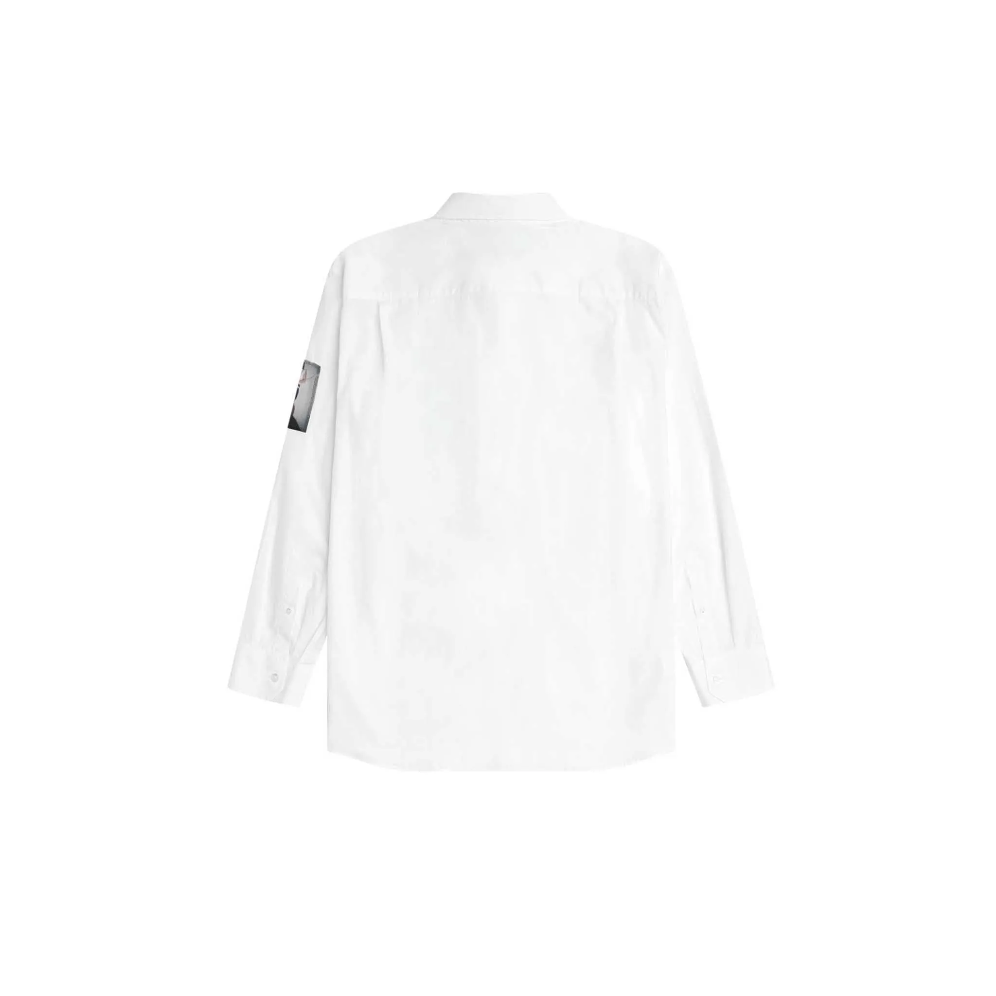 Fred Perry x Raf Simons Oversized Patched L/S Shirt White