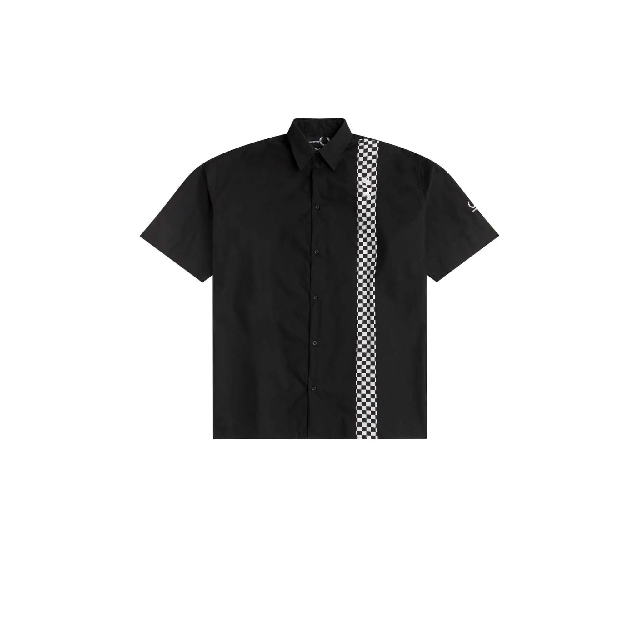 Fred Perry x Raf Simons Short Sleeve Checkerboard Shirt Black