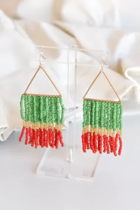 GREER EARRINGS -GREEN