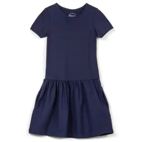 Organic Cotton Short Sleeve Drop Waist Dress