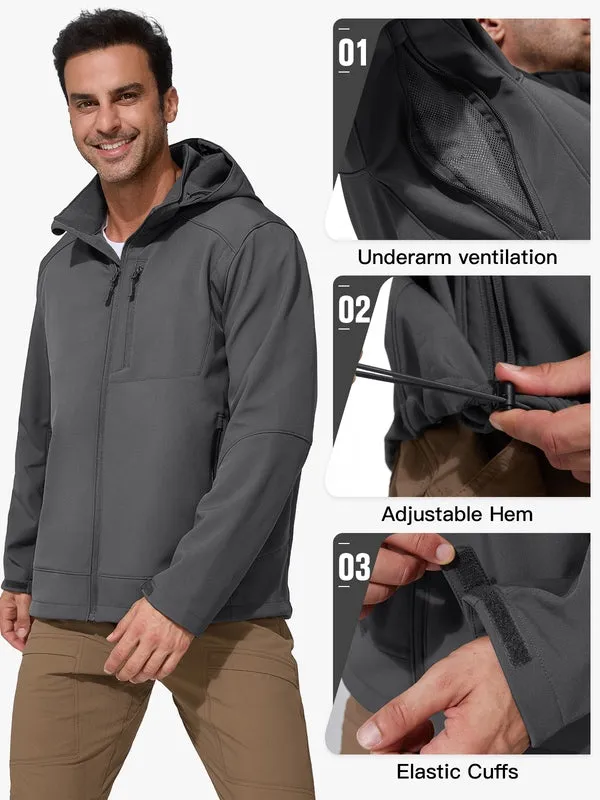 SNOWEAGLE Men's Lightweight Waterproof Softshell Winter Jacket