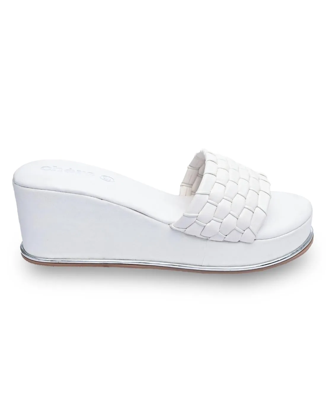 White Casual Wedges for Women